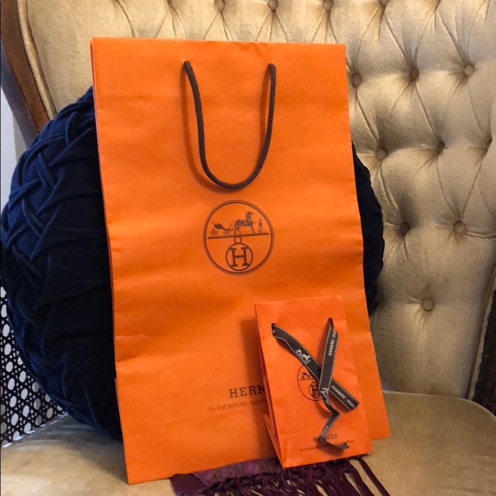 2 Hermès Shopping Bags Large and Small
